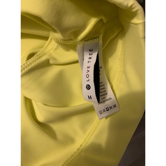 Love Tree NWT Bra Medium Moisture Wicking  Yellow Women's Sports Padded Bra - Picture 6 of 6